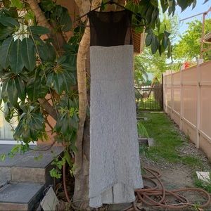 Christy Dawn black gingham open back dress!